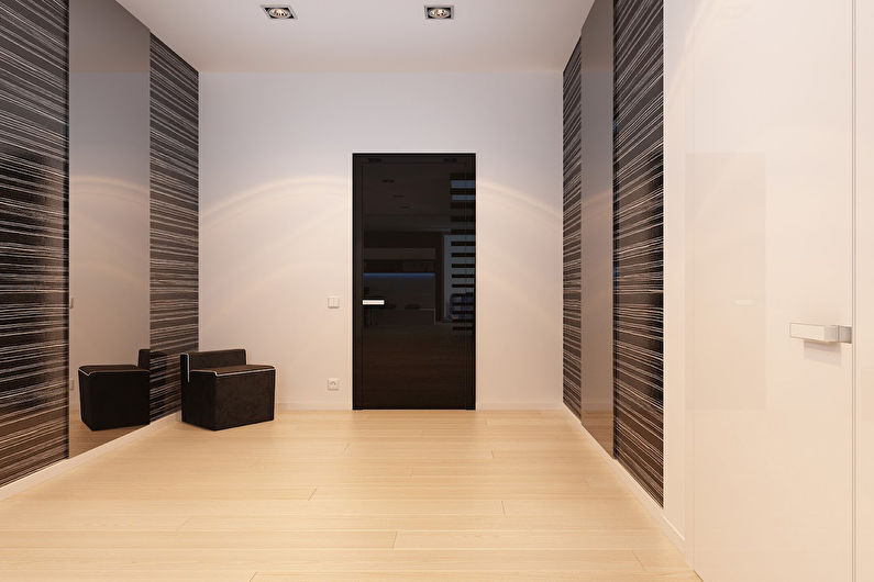 Rudos minimalistinės spintos durys