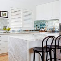 Natural marble kitchen furniture