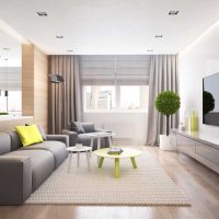 Tervezze meg a keskeny nappali szobáját bézs árnyalatokban