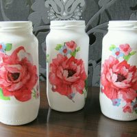 White Jars with Red Poppies