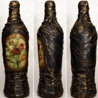 Un exemple de décor de bouteille avec découpage et toile
