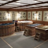 Oriental style bath room design