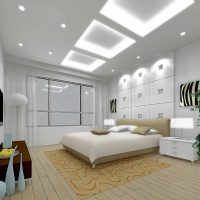 Bijelo svjetlo u modernoj spavaćoj sobi
