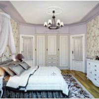 Decor van een slaapkamer met veelkleurige kussens