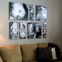 Collage di foto in bianco e nero