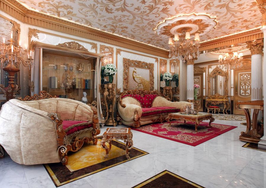 Bel soggiorno in stile orientale