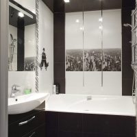 Design de salle de bain en noir et blanc