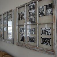 Retro style home photo exhibition