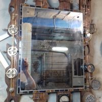 Amperometro su cornice a specchio in legno