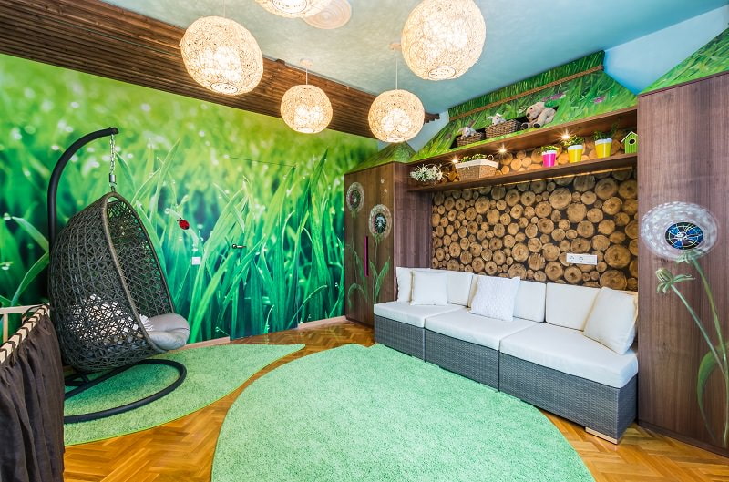 Intérieur d'une chambre d'enfants dans un style écologique