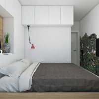 Piccola camera da letto in una casa a pannelli