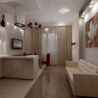 Ontwerp een keuken-woonkamer in een moderne stijl