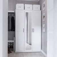 Cabinet avec un miroir sur une porte