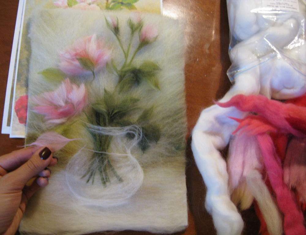 Il processo di creazione di un'immagine di lana naturale