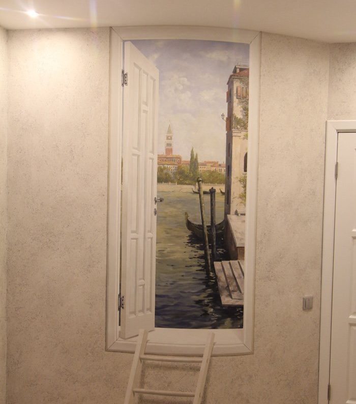 Wall painting as decoration of home interior