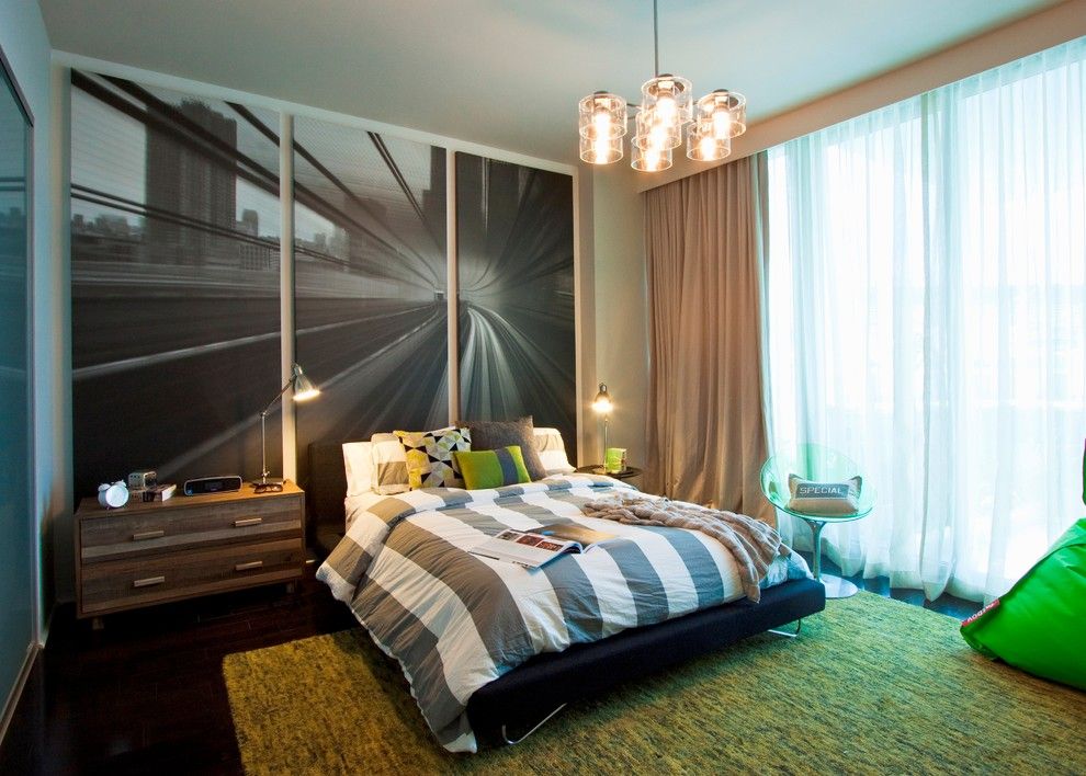 Проектирайте спалня с модулна картина