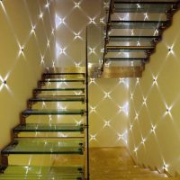 Spots d'éclairage d'escalier