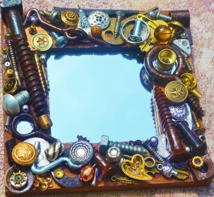 Decorazioni con cornice a specchio Steampunk