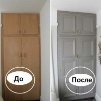 Photo du cabinet soviétique avant et après la peinture