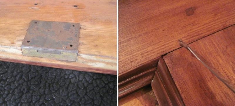 Restauration d'éléments individuels d'une armoire en bois
