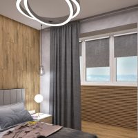 Design elegante camera da letto con balcone