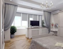 bedroom design with balcony