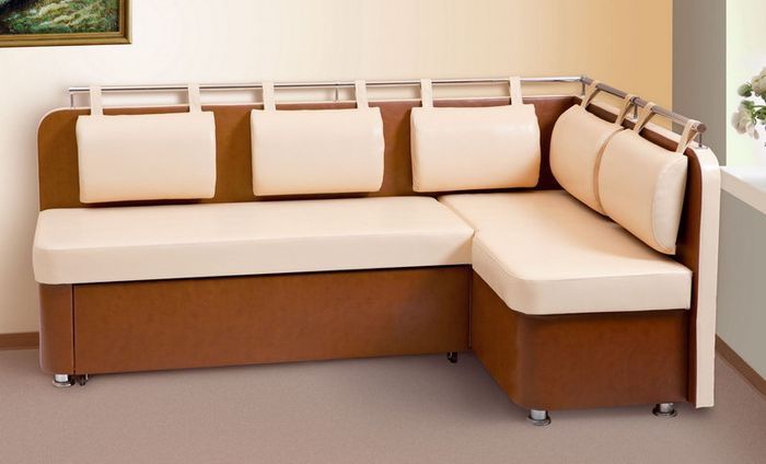 Wooden sofas.