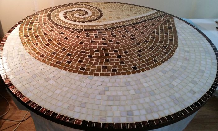 Mosaic on the table.
