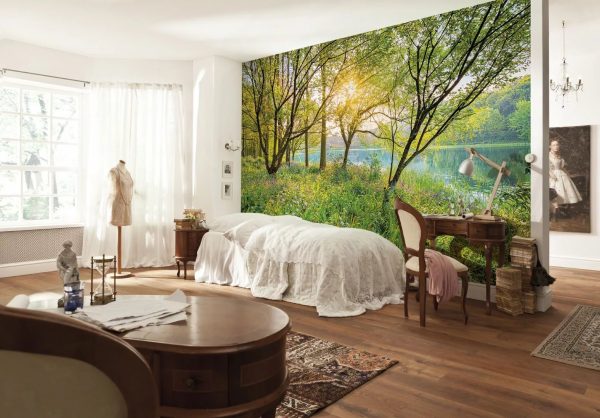 Se lo desideri, puoi realizzare una delle pareti decorate con alberi: foresta o giungla
