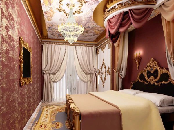 Le style baroque se distingue par un luxe particulier et une finition dorée. Les rideaux français en satin, soie ou taffetas sont idéaux dans ce cas.