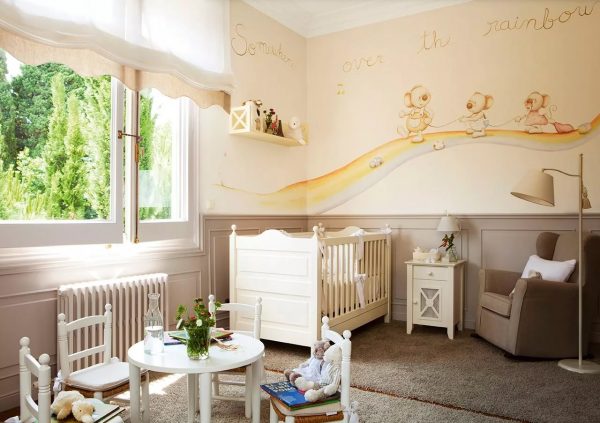 Pour l'aménagement d'une chambre à coucher ou d'une chambre d'enfants, il est recommandé d'utiliser des tons pastel clairs.