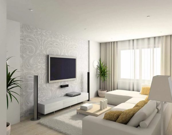 Light colors can visually make the room larger.